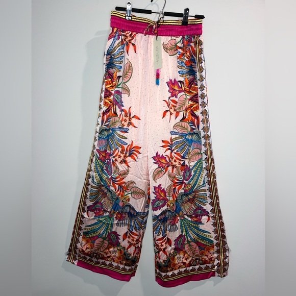 Rachel Zoe Silky Tropical Pull On Pants